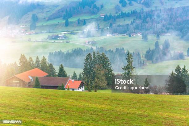 Landscape In Bavaria Stock Photo - Download Image Now - Bavaria, Beauty In Nature, Farm