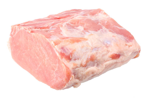istock Raw pork meat isolated on white background 1150450521