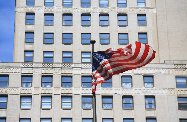 istock american flag wave in the city 1150451672