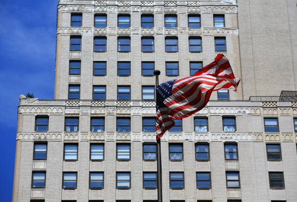 istock american flag wave in the city 1150451688