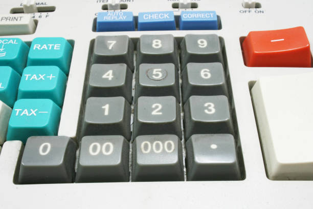 istock Calculator machine for income tax return 1150454883