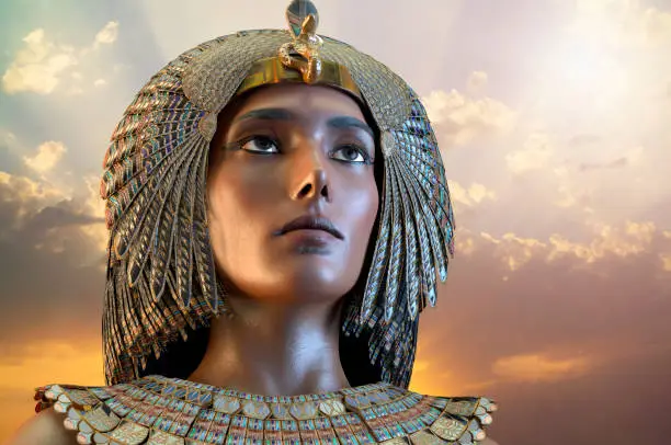 Cleopatra Egyptian Queen VII century of Egypt 3D render