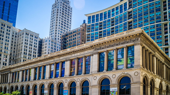 Chicago, IL, USA - July 8, 2018: The Public Library of the City of Chicago