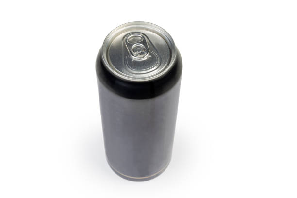 istock Closed black metal beverage can on a white background 1150462274
