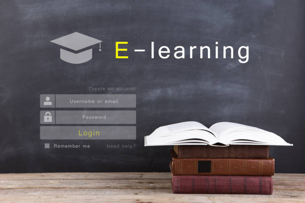 istock E - learning concept, online education login or registration screen design 1150463298