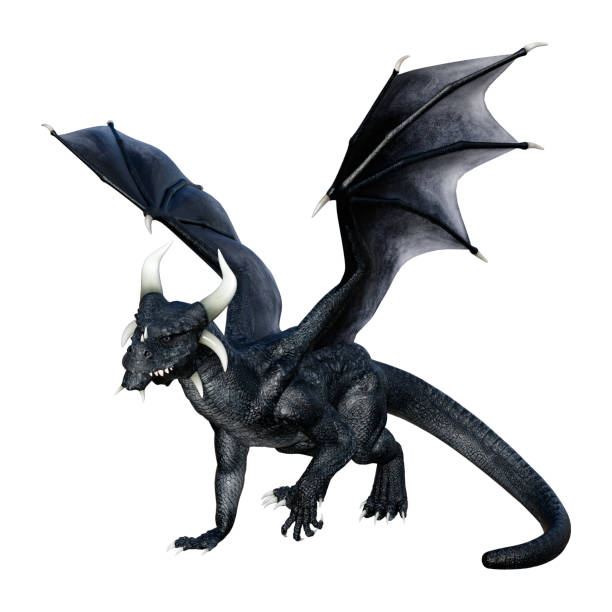 istock 3D illustration fantasy dragon on white 1150464117