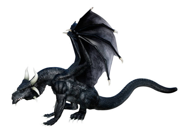 istock 3D illustration fantasy dragon on white 1150464160