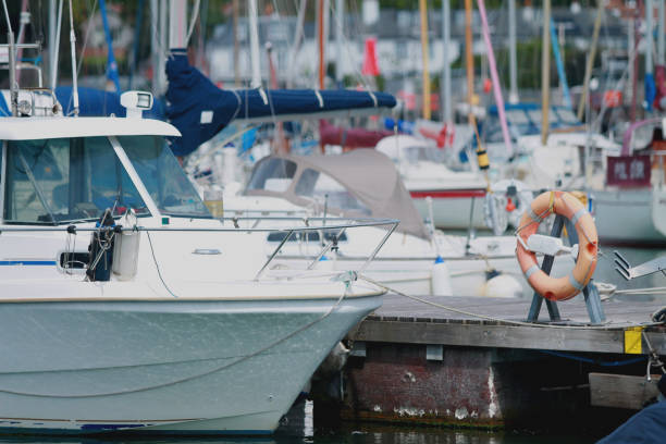 Boats on sunny day in Lymington harbour