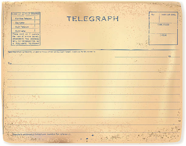 istock Worn and Tattered Vintage Antique Telegram on Parchment Grunge Paper 115046619