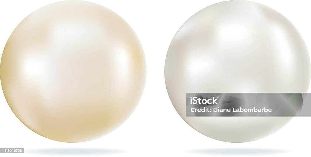Ivory and White Pearls with Shining Looking Highlights Ivory & white single pearls. Two jewellery pearl stones. One white pearl. One Ivory pearl. Both pearls have highlights making them look realistic. Ivory & White Pearls with shiny Highlights. Oyster Pearl stock vector