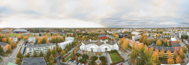 Panoramic aerial view of Joensuu
