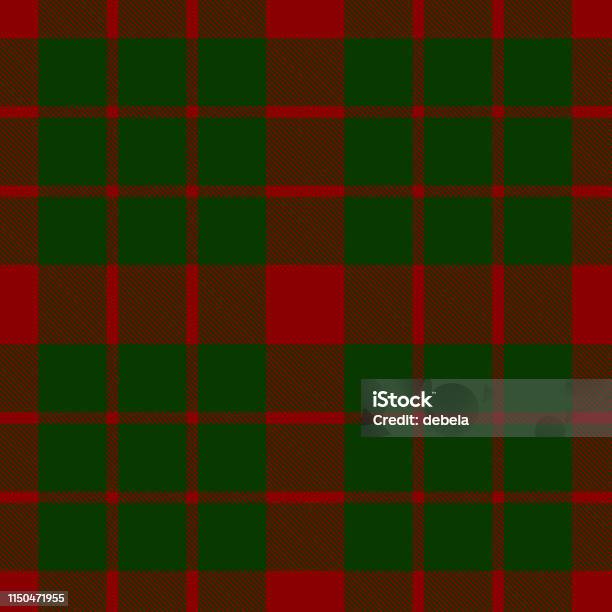 Christmas Decorative Tartan Plaid Scottish Textile Pattern Stock Illustration - Download Image Now