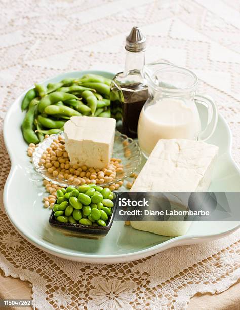 Productos De Soja Foto de stock y más banco de imágenes de Haba de Soja - Haba de Soja, Mercancía, Tofu