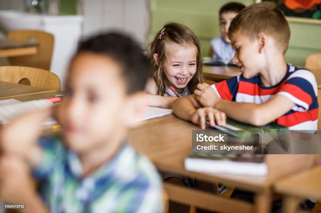 Chatting In Class Elementary Students Talking In Class