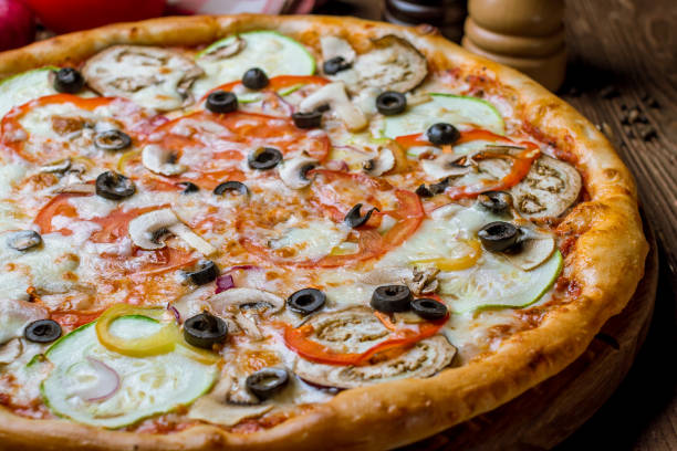 istock Pizza with vegetables vegetarian 1150475212