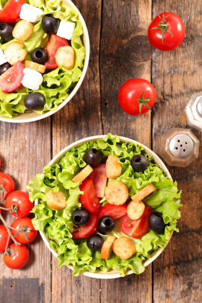 istock vegetable salad with tomato, olive and cheese 1150475791
