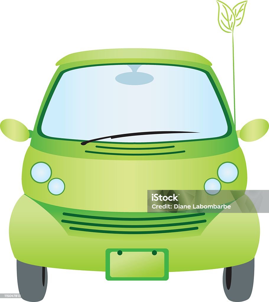 Zielony Samochód - Grafika wektorowa royalty-free (Bez ludzi)