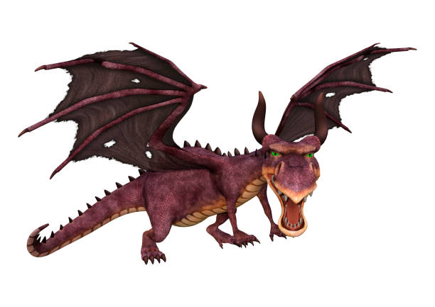 istock 3D illustration fantasy dragon on white 1150482318