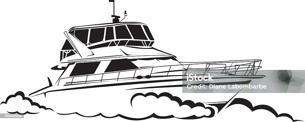 ヨットラインドローイング - 船舶のロイヤリティフリーベクトルアート