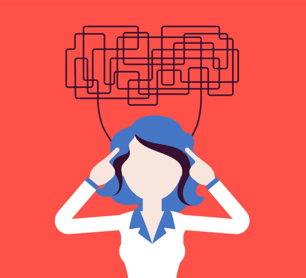 istock Woman with confused thoughts unable to think clearly for decision 1150483951
