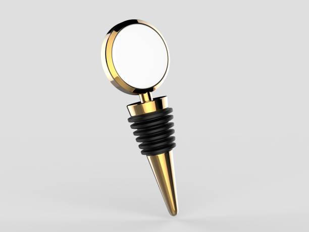 istock Blank Flat Top Wine Bottle Stopper For Branding And Mock Up. 3d Render Illustration. 1150484162