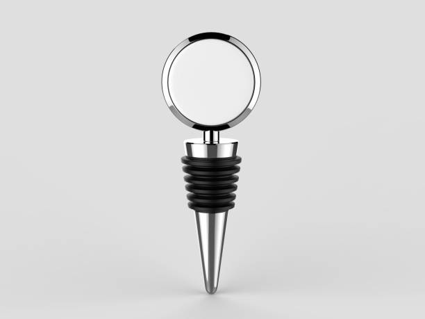 istock Blank Flat Top Wine Bottle Stopper For Branding And Mock Up. 3d Render Illustration. 1150484222