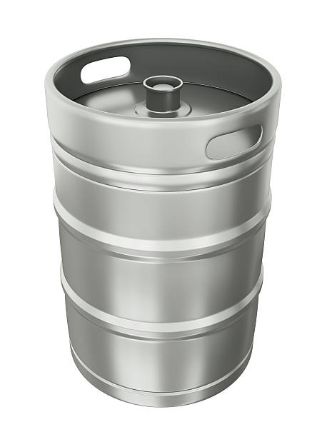 istock Single beer keg on a white background 115048469