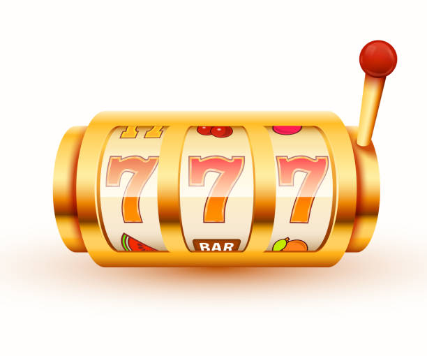 istock Golden slot machine wins the jackpot. Big win casino concept. 1150489249