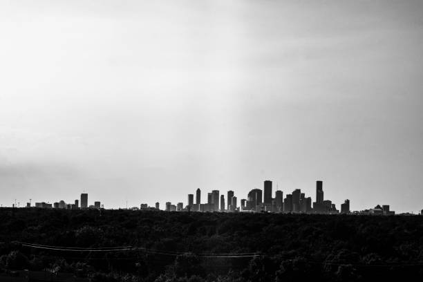 istock Downtown Houston Skyline - Monochrome 1150489685