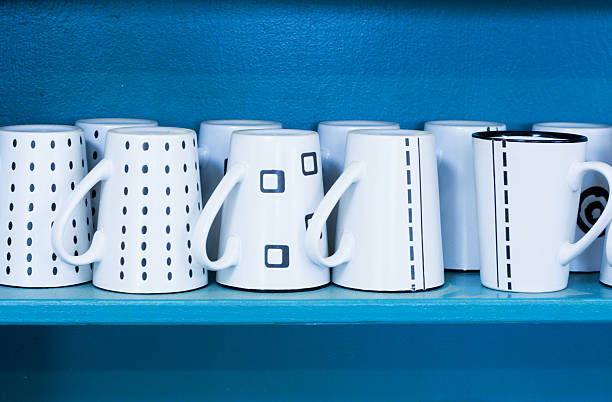 istock Mugs On An old Shelf 115048970