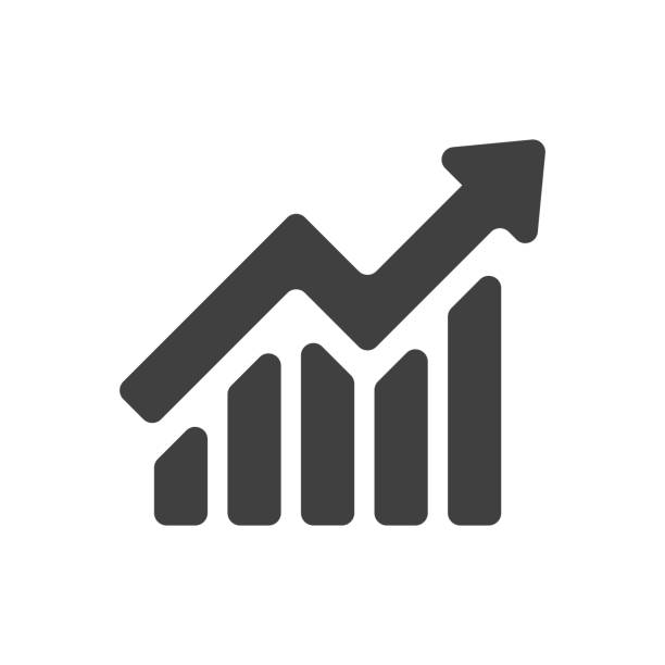 ilustraciones, imágenes clip art, dibujos animados e iconos de stock de creciente concepto de negocio - stock exchange chart stock market investment