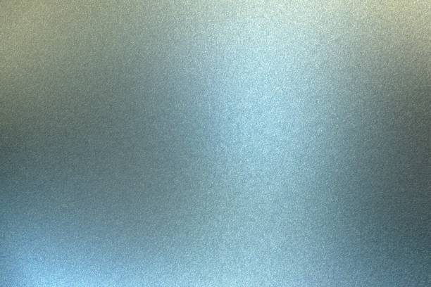 istock Glowing brushed blue metal wall surface, abstract texture background 1150493359
