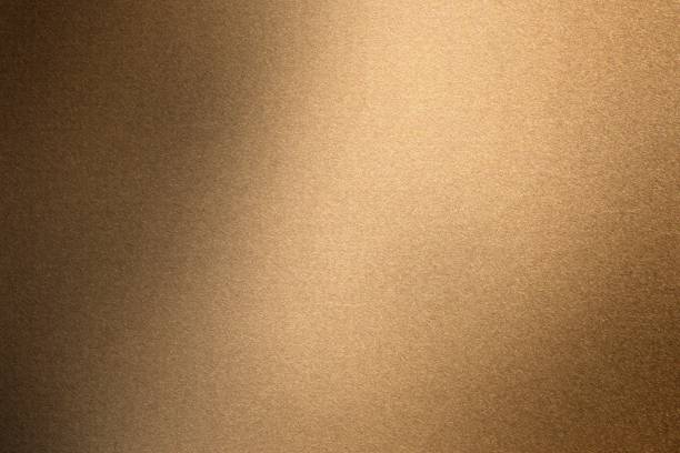 istock Brushed bronze metal wall surface, abstract texture background 1150493360