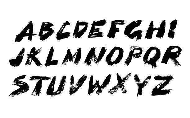 istock Brush Font Paintbrush ABC Grunge Design Distress Texture 1150493585