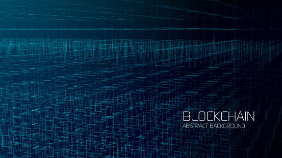 Grid Background Blockchain Abstract Blockchain Network Background Stock Illustration - Download ...
