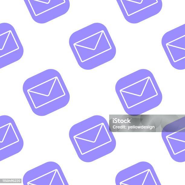 Email Seamless Pattern Mail Symbol Wallpaper Business Backdrop Stock ...