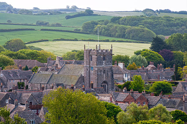 istock village of Corfe Castle 115049630