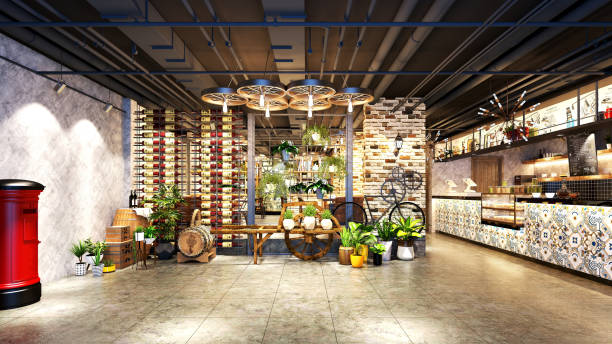 istock 3D render of cafetaria and restaurant 1150497239