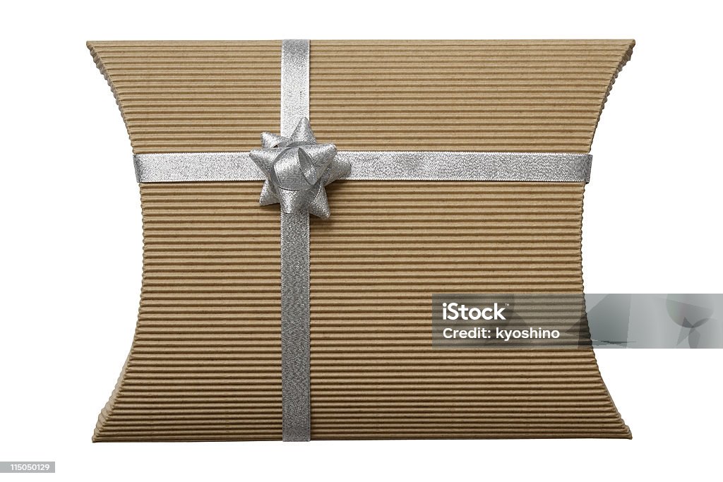 Isolierte Schuss von besonderen Form Geschenk-box auf weißem Hintergrund - Lizenzfrei Ansicht aus erhöhter Perspektive Stock-Foto