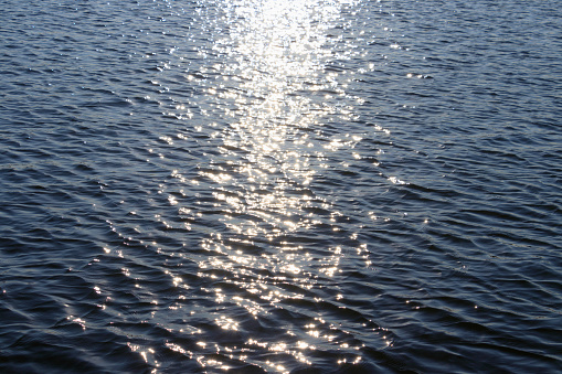 background with light blips on lake surface, Chisinau, Moldova