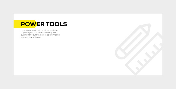 Power Toools Banner Power Tools Banner Concept Stock Illustration - Download Image Now ...