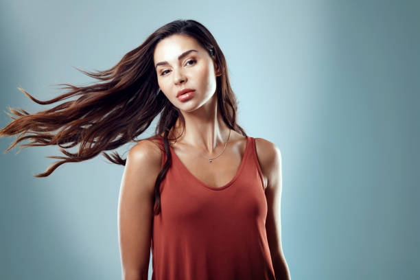 istock Me and my hair both feel fresh and light 1150502656