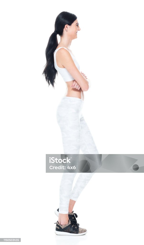 Beautiful Tall Fit Looking Female In Athletic Clothes Arms Crossed Stock  Photo - Download Image Now - iStock