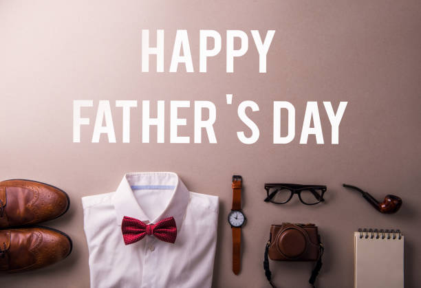 istock Fathers day greeting card concept. Flat lay. 1150504311