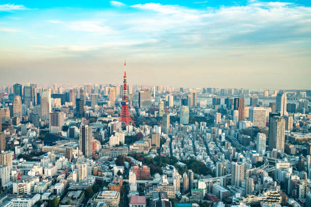 istock Tokyo Tower, Japan - communication and observation tower. It was the tallest artificial structure in Japan until 2010 when the new Tokyo Skytree became the tallest building of Japan. 1150505909