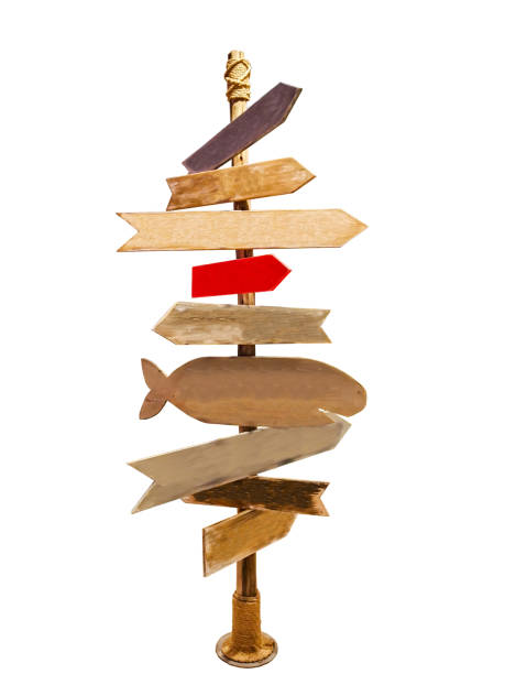 istock Sign post wood isolated on white background , with clipping path . can be used for display or enter text and montage anything your . Hello summer Sign post Concept. 1150506086