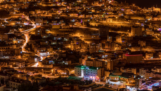 istock Night traffic in Wadi Musa, Jordan 1150506299