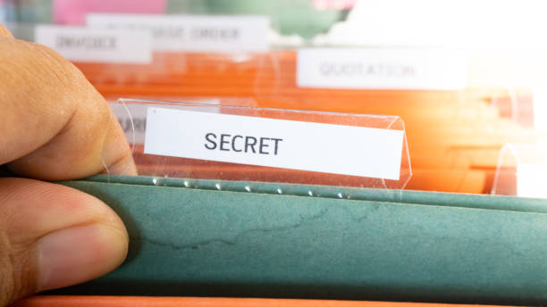 istock Secret business document file on office cabinet 1150506840