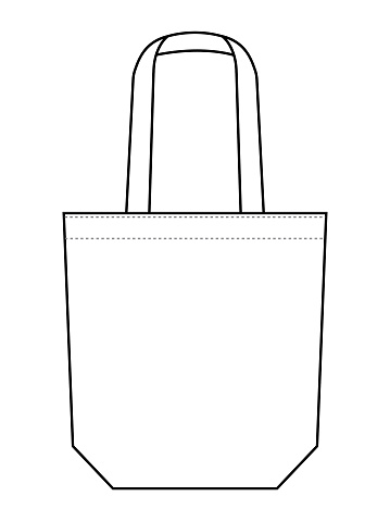 Tote Bag Vector For Template Stock Illustration - Download Image Now ...