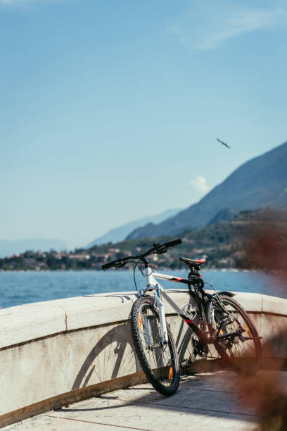 istock Mountain biking at lake garda, Italy 1150508251